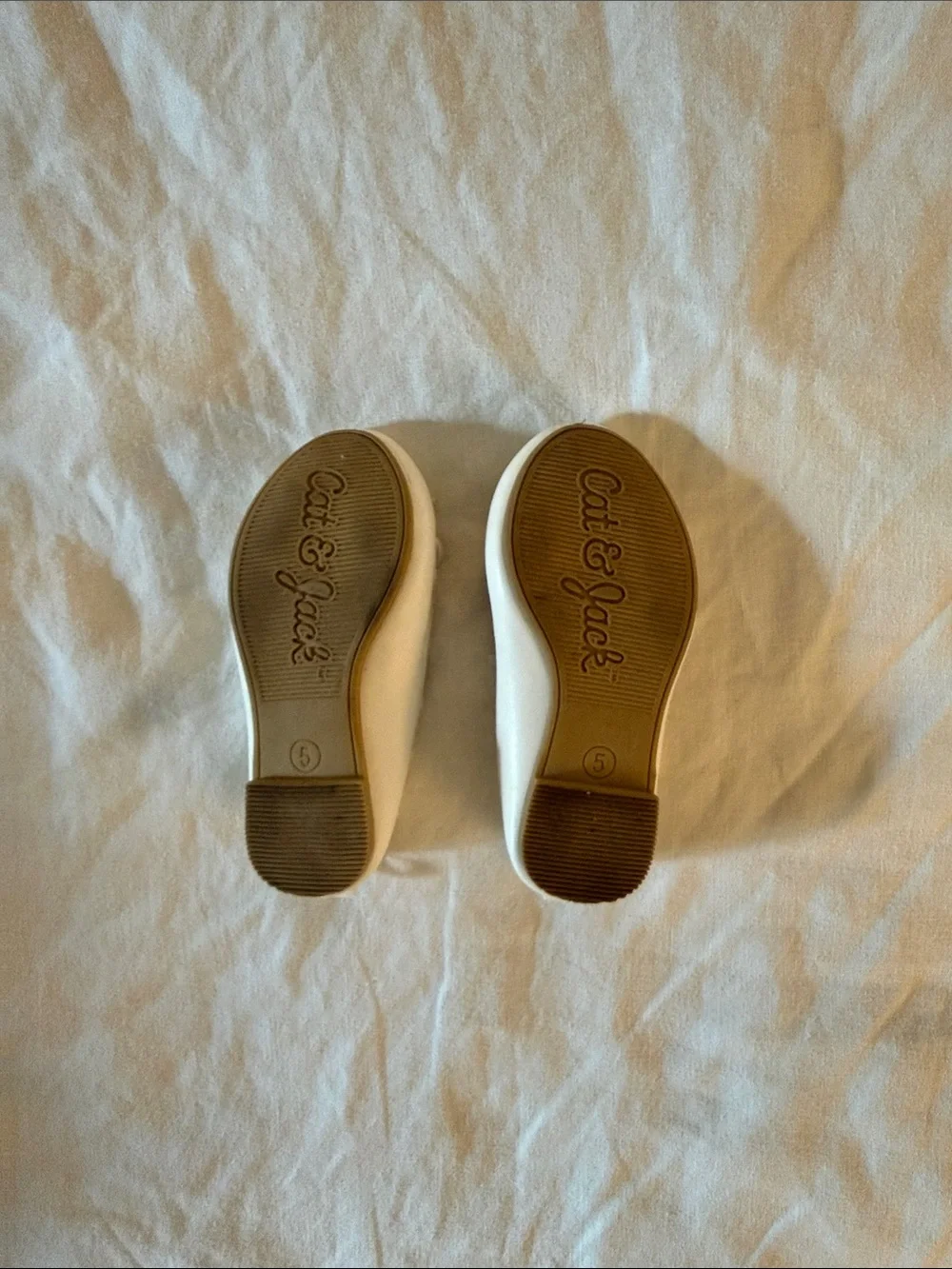 Cat & Jack White Bow Mary Jane Ballet Flats
